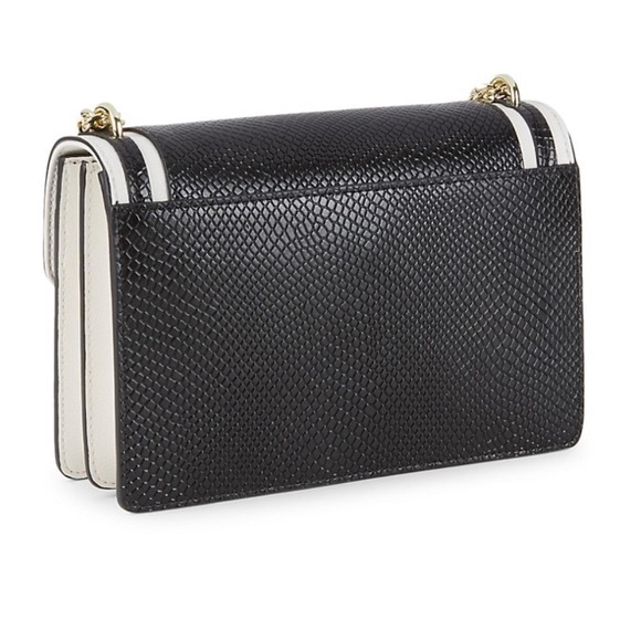 NWT Corinne Python-Embossed Leather Shoulder Bag - Picture 2 of 5